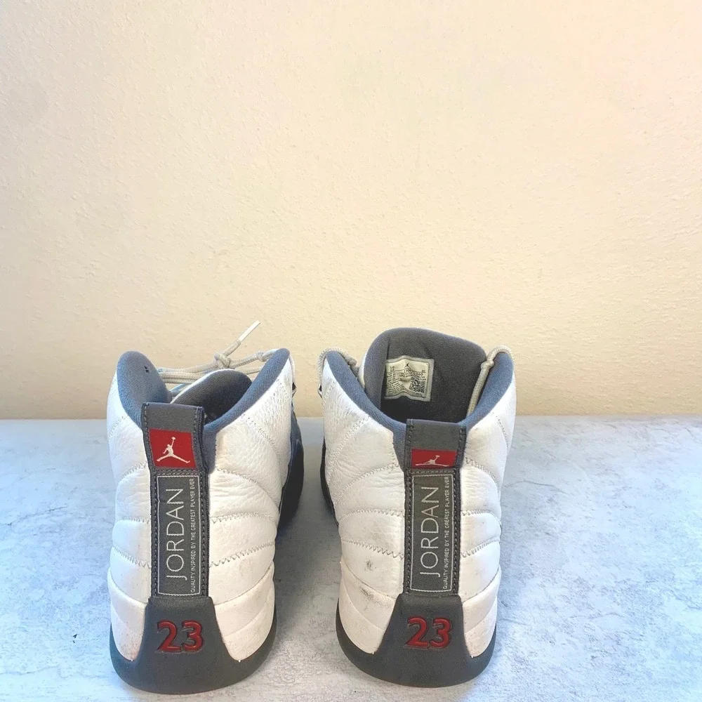 Air Jordan 12 XII Retro White Dark Gray Men's Size 12 US‎ 130690 160